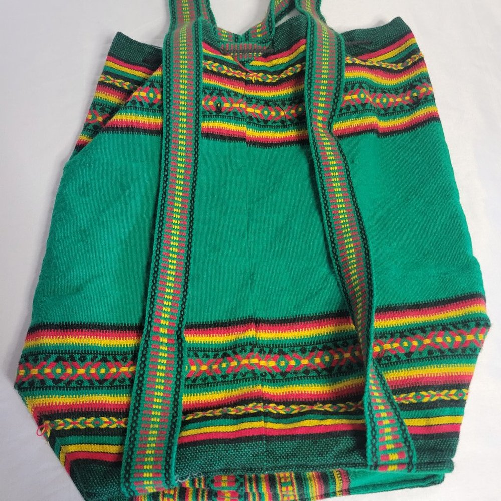 Bob Marley Multicolored Drawstring Back Pack 17''… - image 2